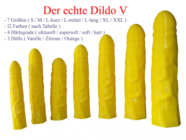 THE REAL DILDO V - 7 SIZES TO YOUR CHOICE